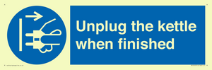 Unplug the kettle when finished